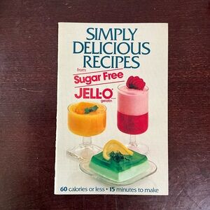 Vintage 1984 Simply Delicious Recipes from Sugar Free Jell-o Recipe Booklet